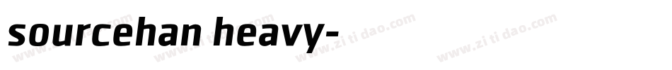 sourcehan heavy字体转换